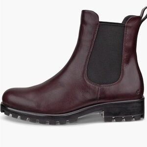 Ecco Women’s Modtray Chelsea Dark Burgundy (Fig) Leather Boots